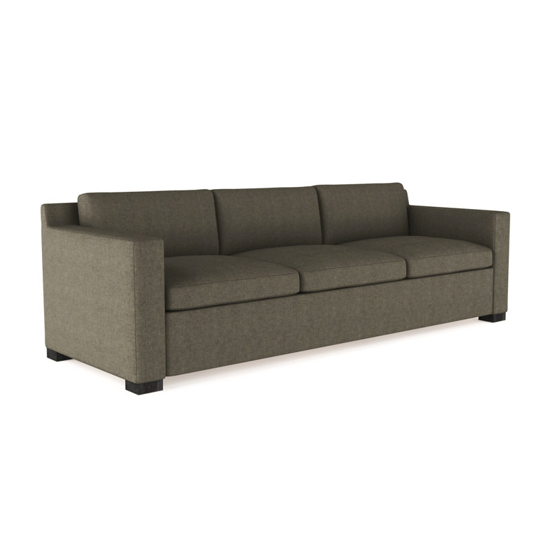 Canapé Mercer, Velours moelleux graphite, H 33,5 po x l 108 po x P 39 po, Ébène