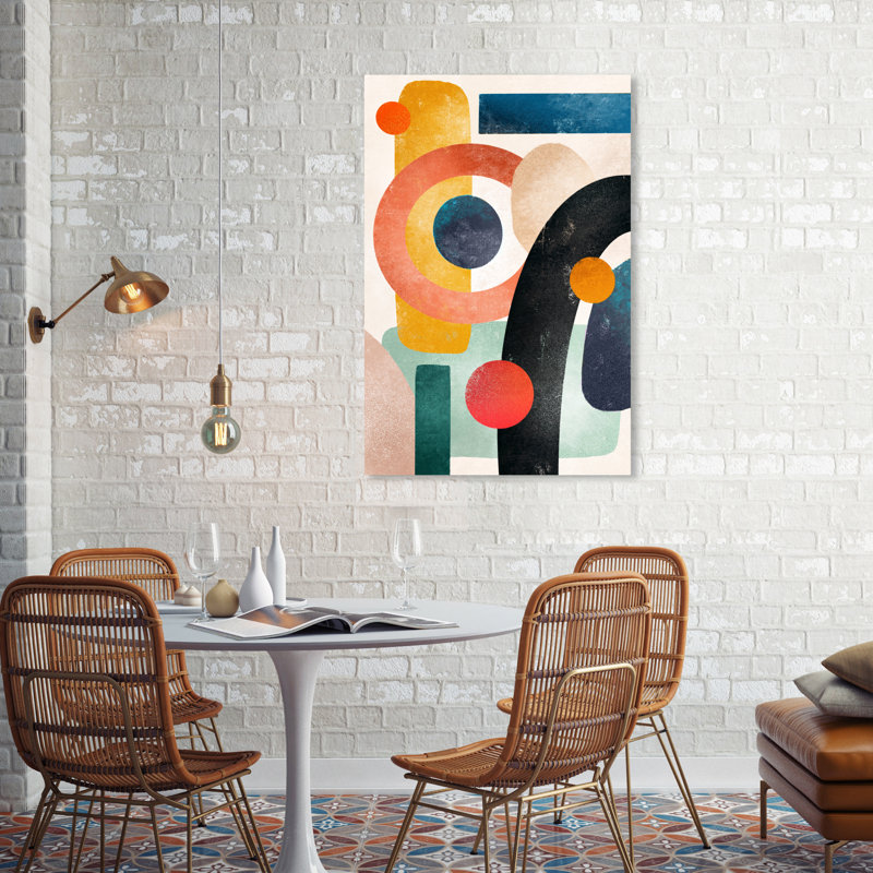 «Bright Shapes», reproduction d'impression sur toile, Toile tendue, H 36 po x l 24 po x 1,5 po