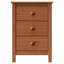Creath Solid Pine Extra-Tall Nightstand with 3 Deep Drawers for Ample Storage by-2005861461