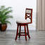Tabouret pivotant à dossier en X de 30 po de hauteur, siège en tissu-1034565300