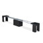 Ensemble de table de salle à manger 9 pièces comprenant une table de salle à manger rectangulaire, un banc en bois et 7 chaises en tissu de lin noir, noir brossé-922051461-933356764-933356761