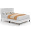 Structure de lit tapissier en velours blanc avec tête de lit Diamond-244762605-205811839