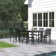 Alyah 8 - Person Metal Patio Dining Set with Extendable Rectangular Table