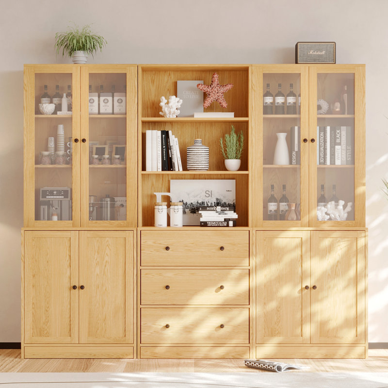 Reshod Book Cabinet Storage Bookcase, Wood