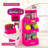 76 PCS Pretend Play Grocery Store Set with Shopping Cart Scale Scanner Light Sound Pink-123383407
