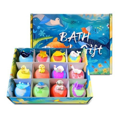 P lastic Bath Ball With Hidden Toys Bath Ball Set And Box