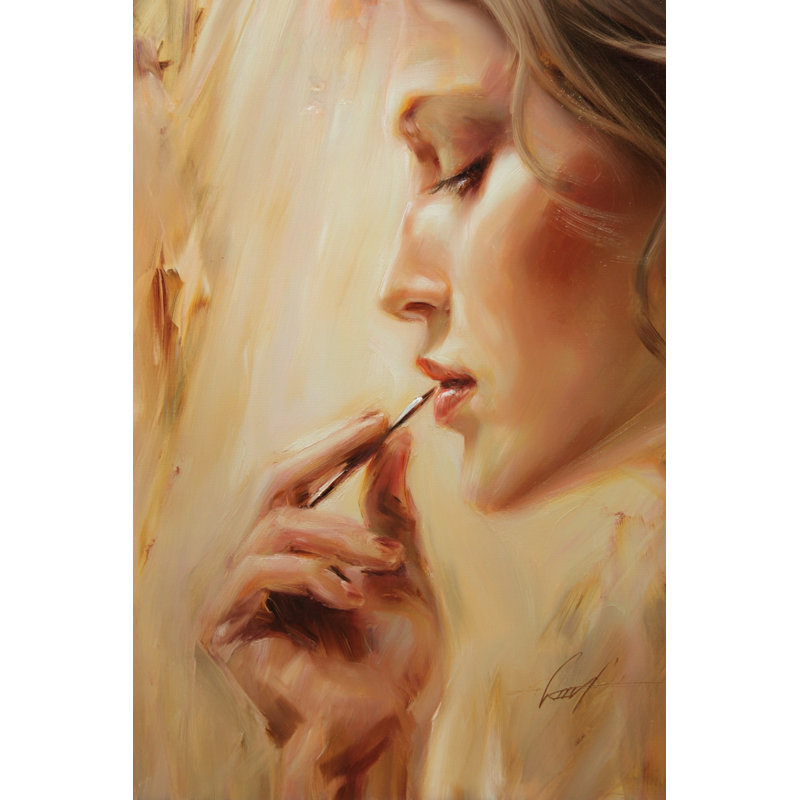 Art mural sur toile cramoisi silencieux, H 48 po x l 32 po x P 1,5 po