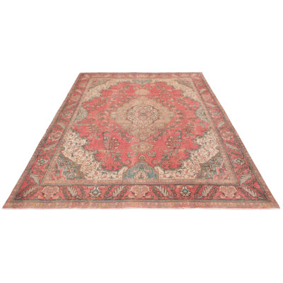 Tapis unique en laine de 9 pi 3 po x 12 pi 8 po Waheeda