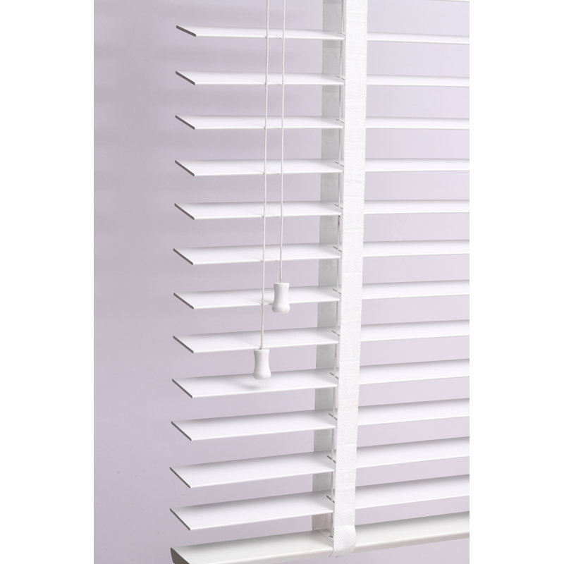 Fauxwood Tape Venetian Blind, White, 225cm W x 150cm L