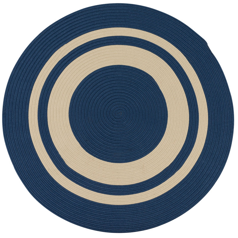Don Indoor / Outdoor Reversible Area Rug - True Blue, Round 5'