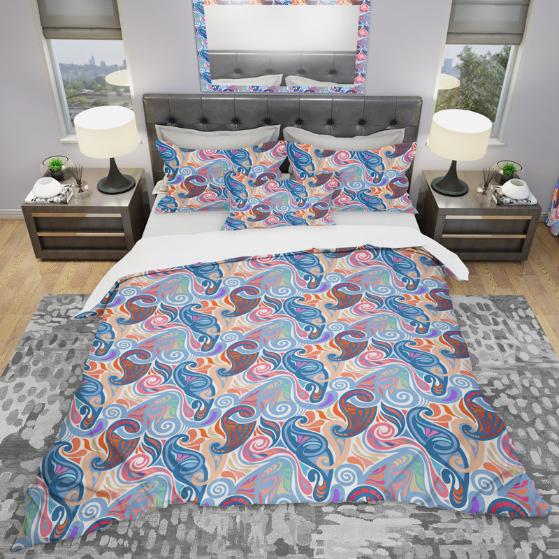 Ensemble de housse de couette moderne, Housse de couette double / grand + 2 taies