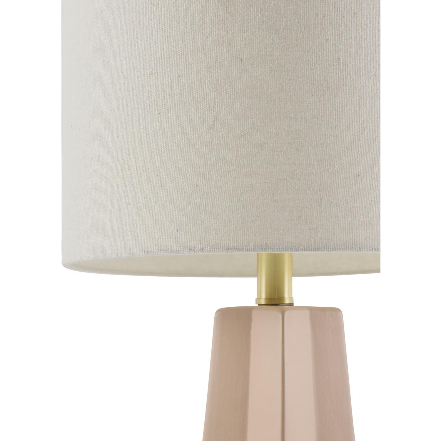 Magalie Ceramic Table Lamp, Pink, Cream