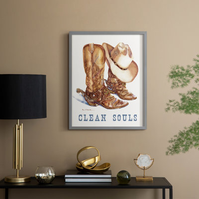 Clean Souls Framed Print - Solid Wood