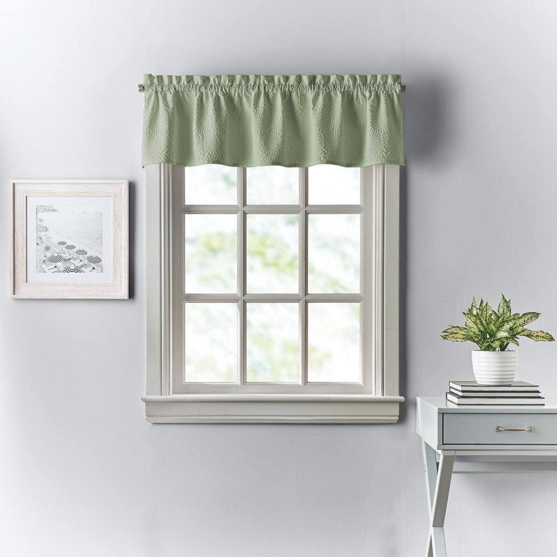 Cantonnière à motif floral DKY, Vert