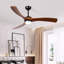 Ventilateur de plafond 52 po 3 feuilles en bois massif
