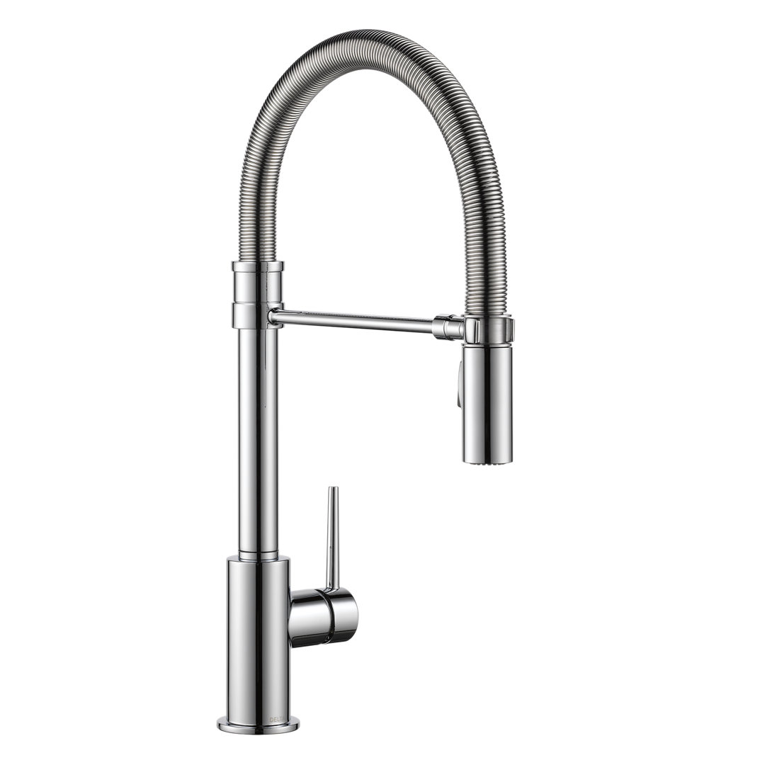 Trinsic Pull Down Sprayer Kitchen Sink Faucet, Pro Commercial Style Pull Down Kitchen Faucet Delta 