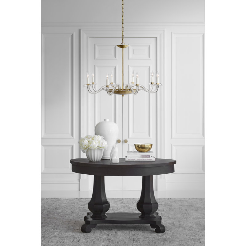 Brigitte 8 - Light Chandelier, Antique Brass