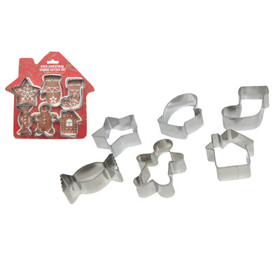 Christmas Cookie Cutter Holiday House 6 Piece