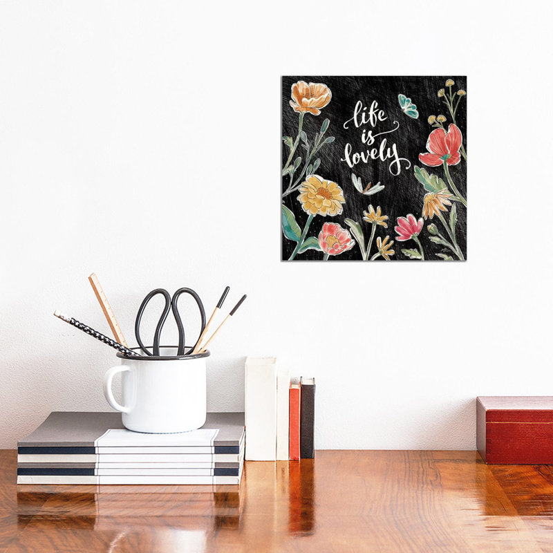 Boho Field IV Black by Janelle Penner - Wrapped Canvas Print, 30.48 cm H x 30.48 cm W