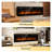 Electric Fireplace Recessed And Wall Mounted, Fireplace Heater With Touch Screen And Remote Control, Adjustable Flame Color, 750w/1500w-3671307-3671301