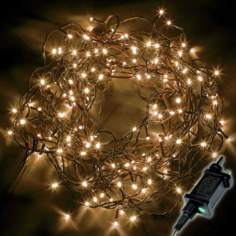 NETTA LED Christmas Tree Fairy String Lights - Plug In with Timer and Memory Functions, Warm White