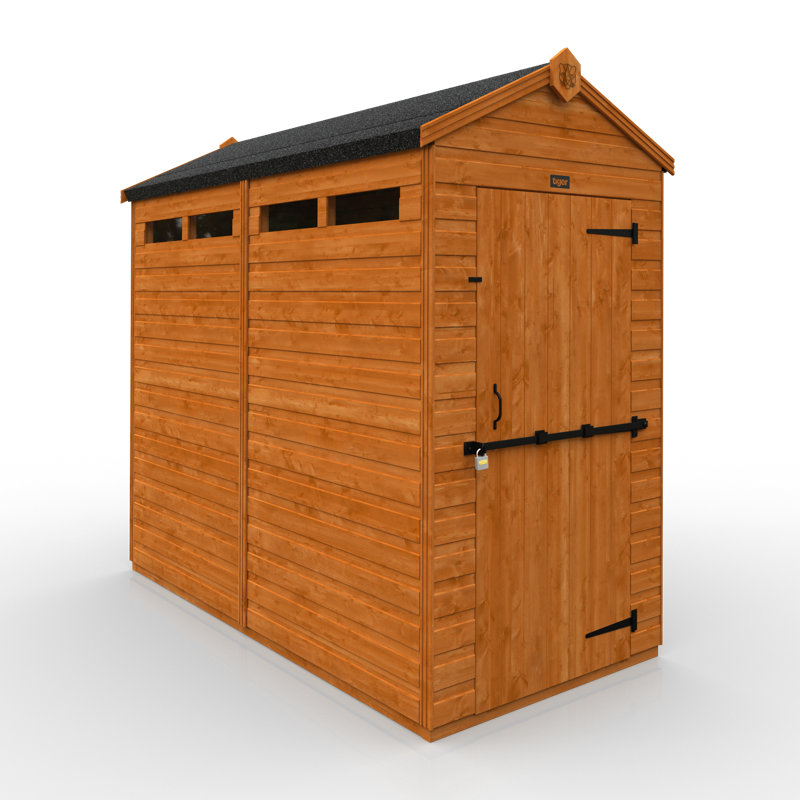 8x4w TigerFlex® Shiplap Apex Security Shed
