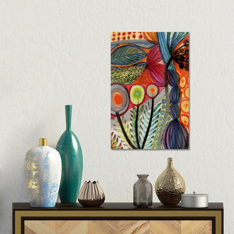 Vivaces 1 Piece Wall Art on Canvas, 30.48 cm H x 45.72 cm W, Wrapped Canvas