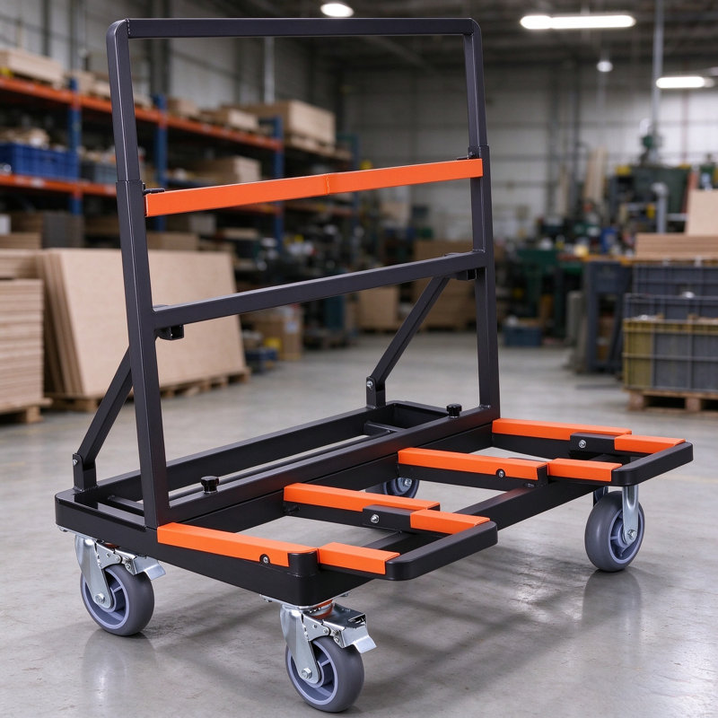 Chariot de cloison sèche pliant en acier robuste avec capacité de 2 000 lb | Grand chariot extensible pour la fabrication de cloisons sèches, de contreplaqué et de feuilles