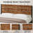 3 Piece Farmhouse Industrial Bedroom Set, Wood Platform Bed & 2 Nightstands, Queen Size Bed Frame with Headboard & Footboard, Nightstand with Drawers & Open Shelf Storage, No Box Spring Needed-502780581-486971167