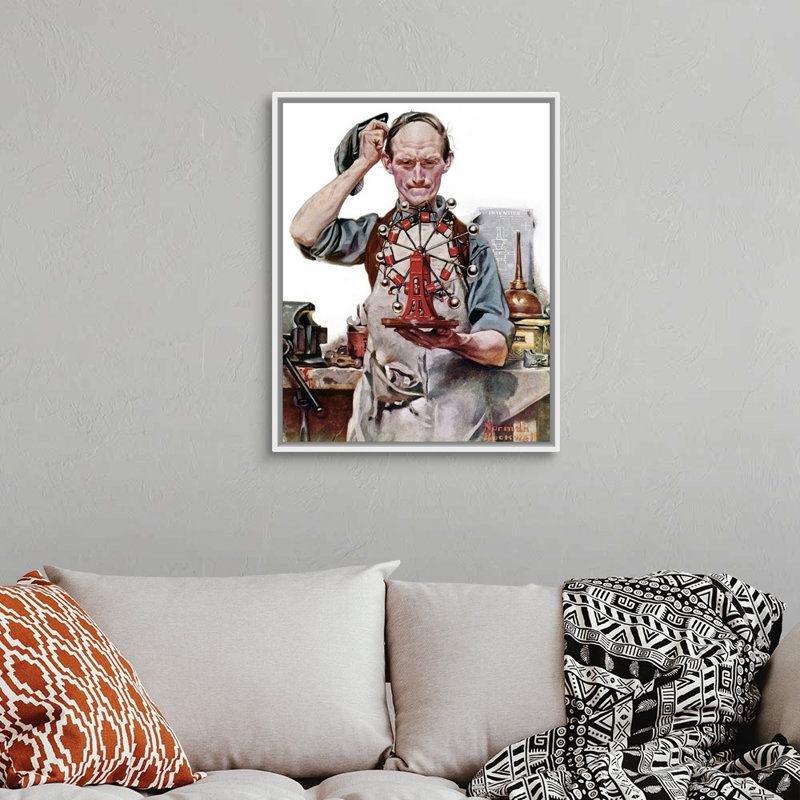 Perpétuel mouvement, art mural sur toile, H 32 po x l 26 po x P 1,75 po, Cadre flottant blanc