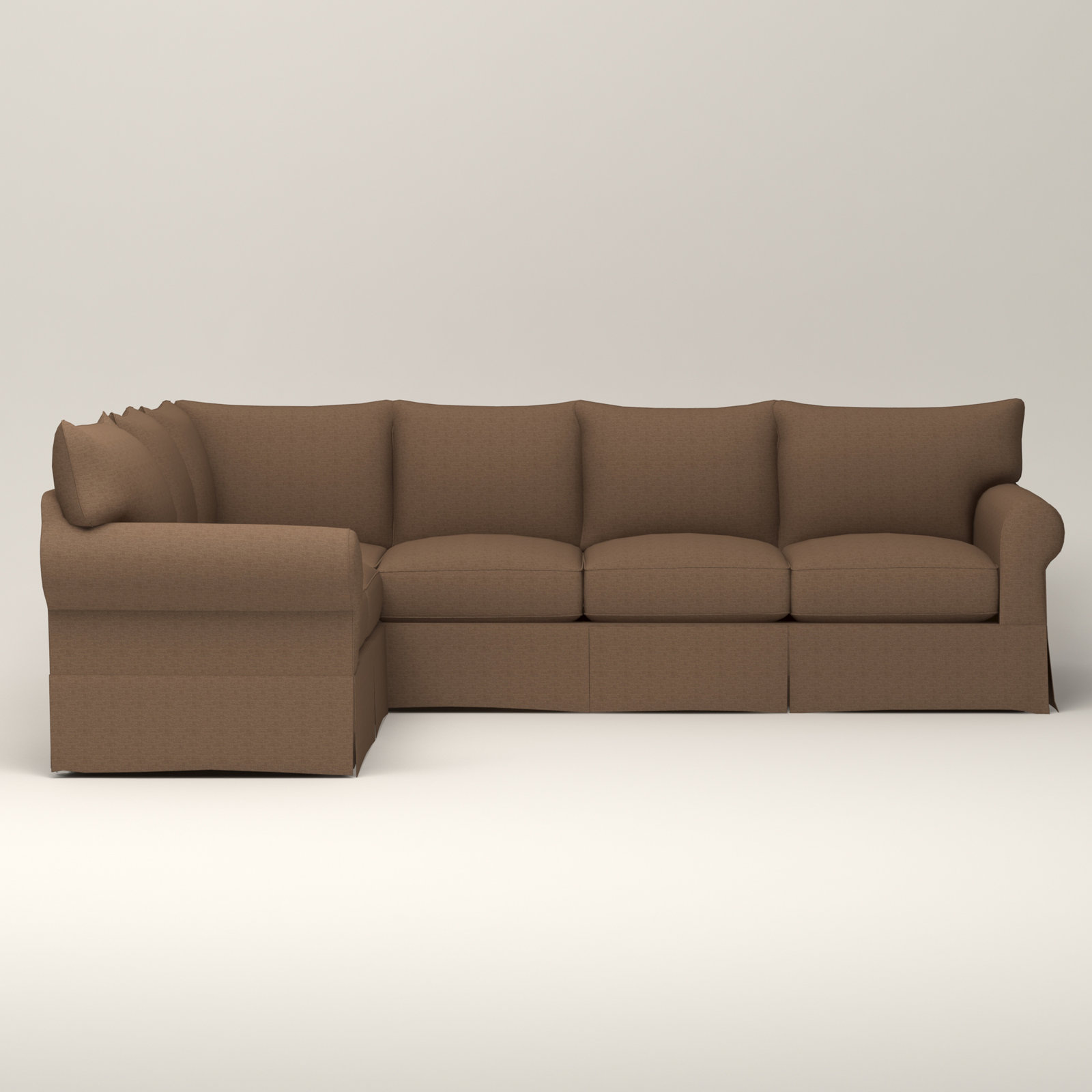 Amari L-Shaped Slipcovered Sectional, Classic Indigo Denim, Right Hand Facing