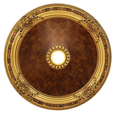 Round Brown Marble Center Ceiling Medallion