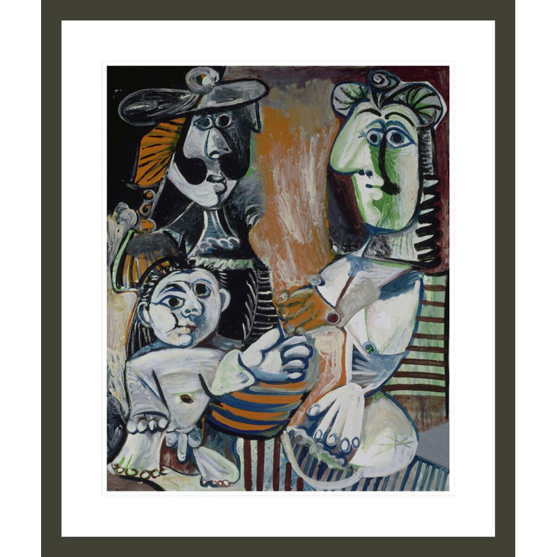 La famille par Pablo Picasso, impression giclée sur cadre, H 27,62 po x l 23,5 po