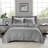 3 Piece Quilt Set Grey King/Cal King