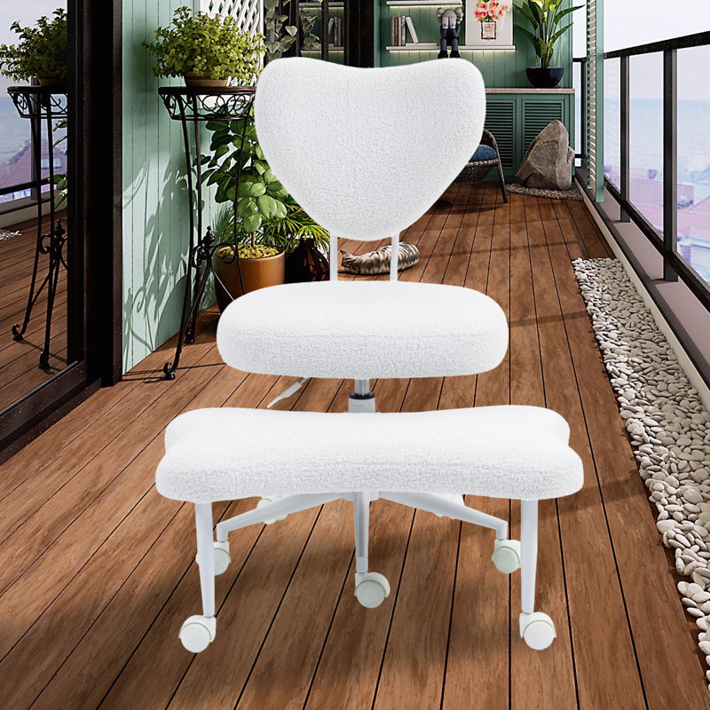 Chaise de méditation rembourrée en peluche à pieds croisés