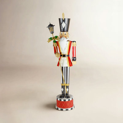 Lighted Standing Iron Nutcracker Figurine