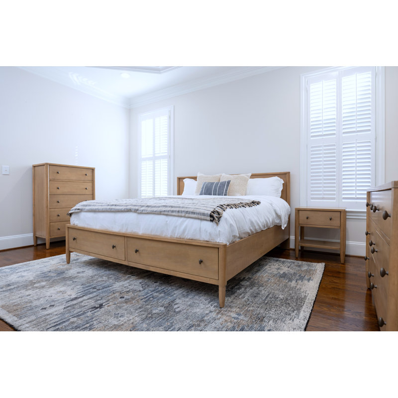 Chatham - Solid Wood Storage Bed - King - Warm Maple Finish, King
