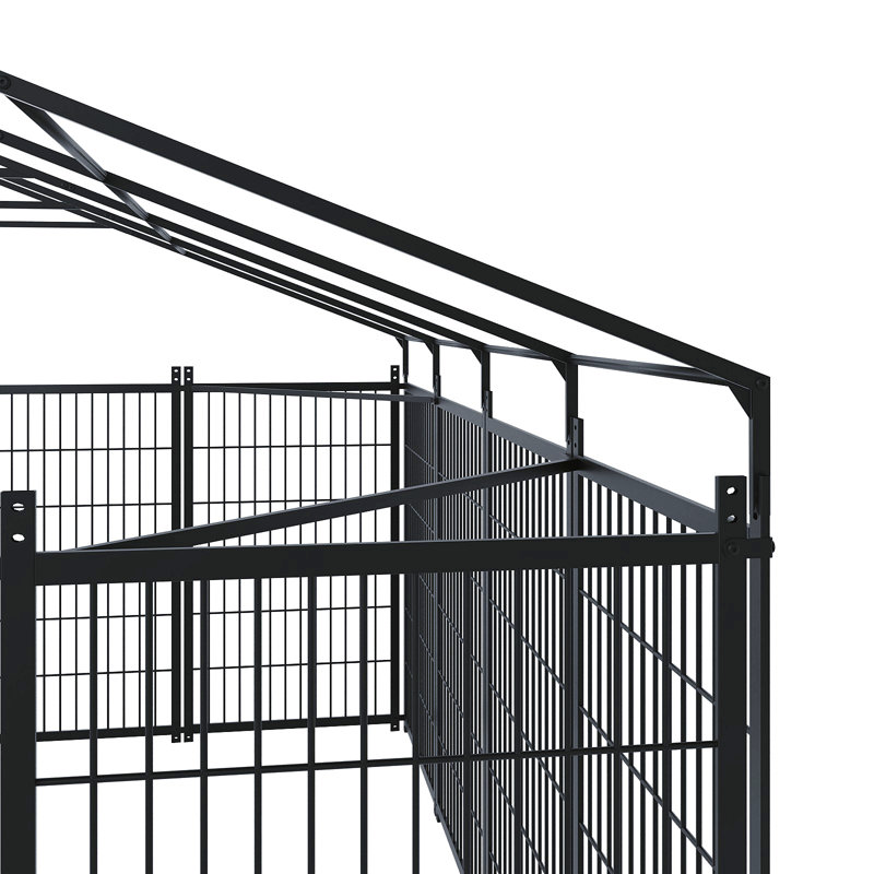 Grand enclos pour chien chenil pour l'extérieur, H 75,75 po x l 115,3 po x P 112,91 po
