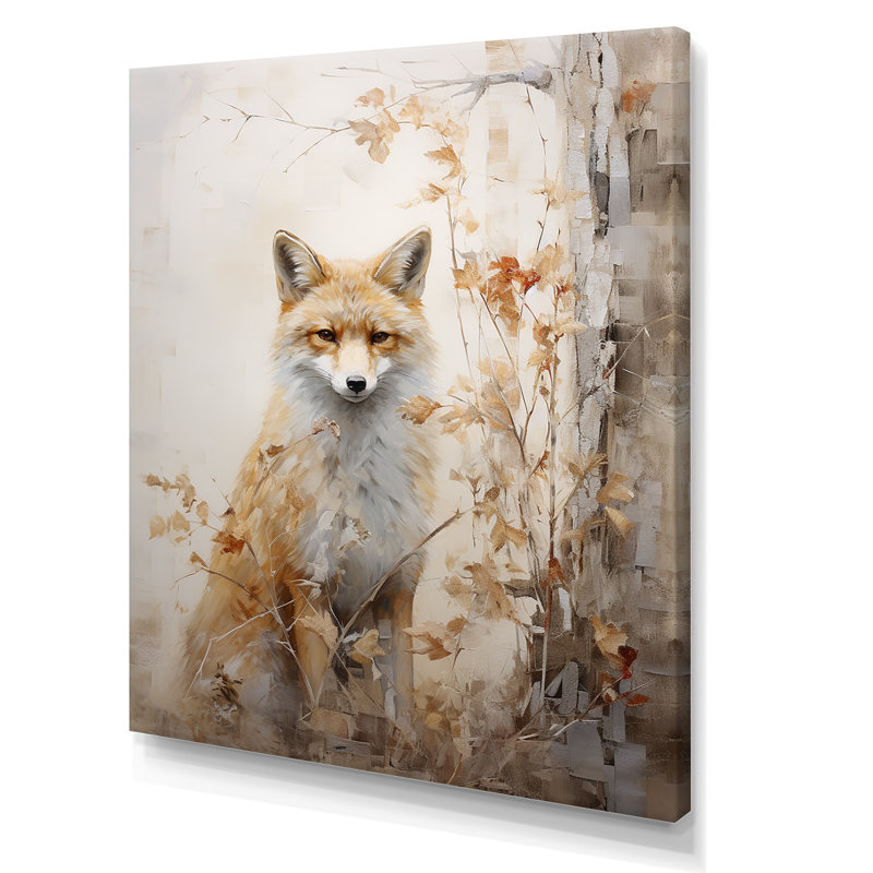 Minimal Wolf In Forest I sur impression sur toile, H 40 po x l 30 po x P 1,5 po, Toile tendue
