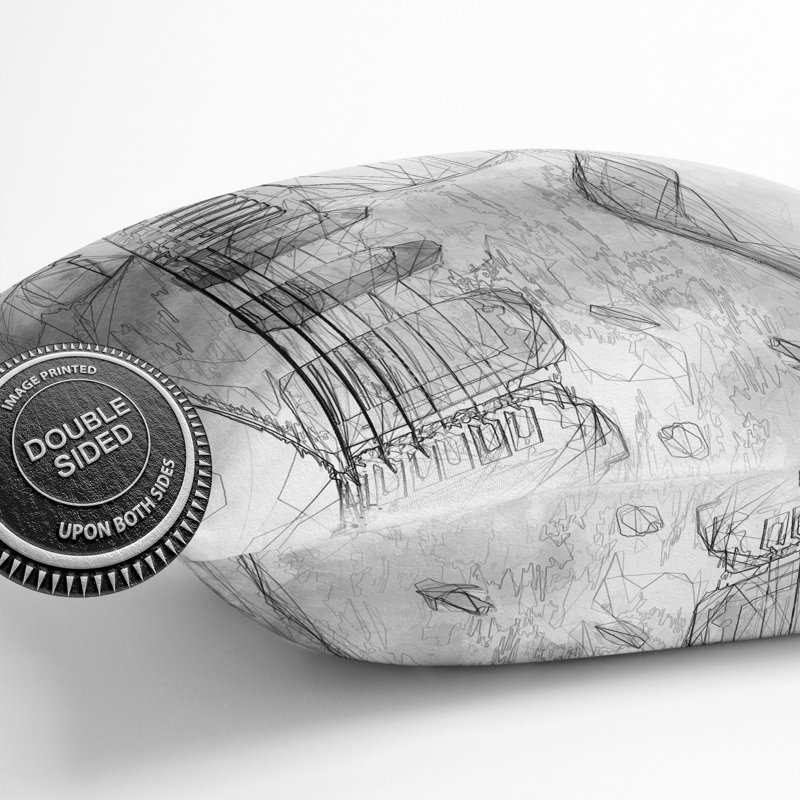 Electric Guitar Vol.2 Sketch Scatter Cushion, 40cm H x 40cm W x 15cm D