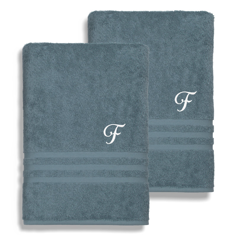 Ensemble de serviettes de bain 1 pièce en coton turc Denzi, F, bleu
