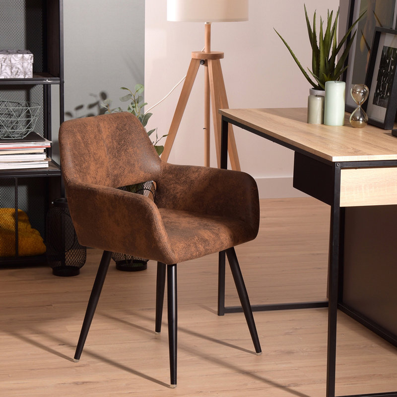 Legette Task Chair, Brown, Microfiber