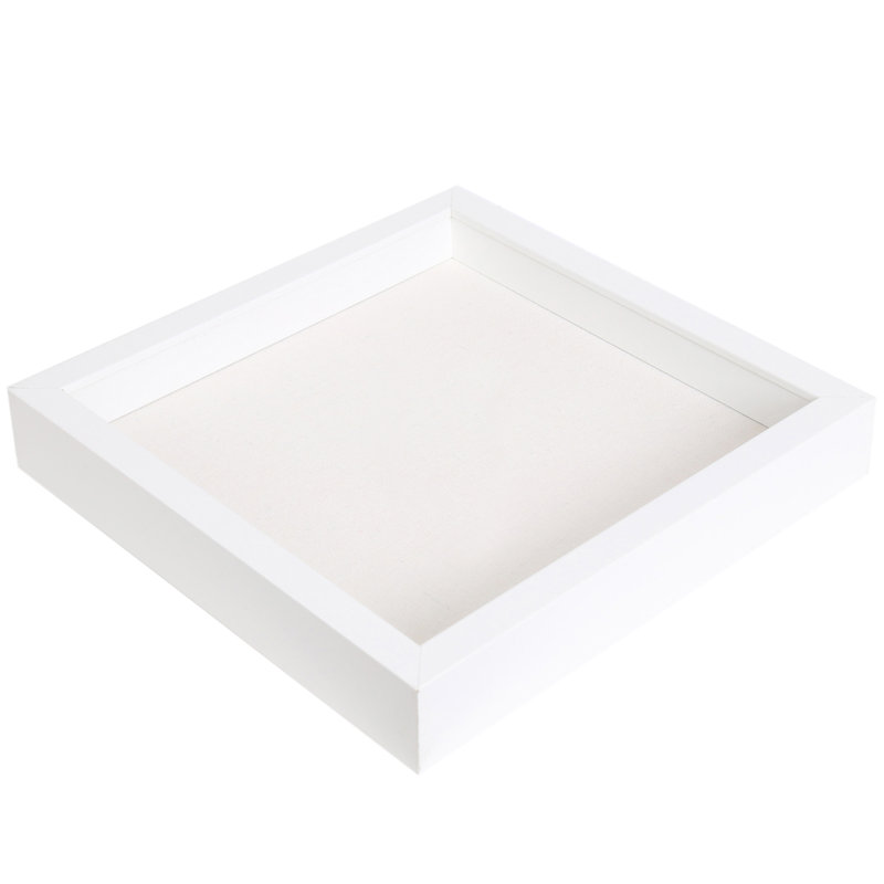 Adreian Matte Shadow Box Picture Frame, White, 11" x 11"