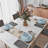 Latitude Run® 12-piece Blue Bone China Dinnerware With Lightweight Durable Chip Resistant Design Service For 4