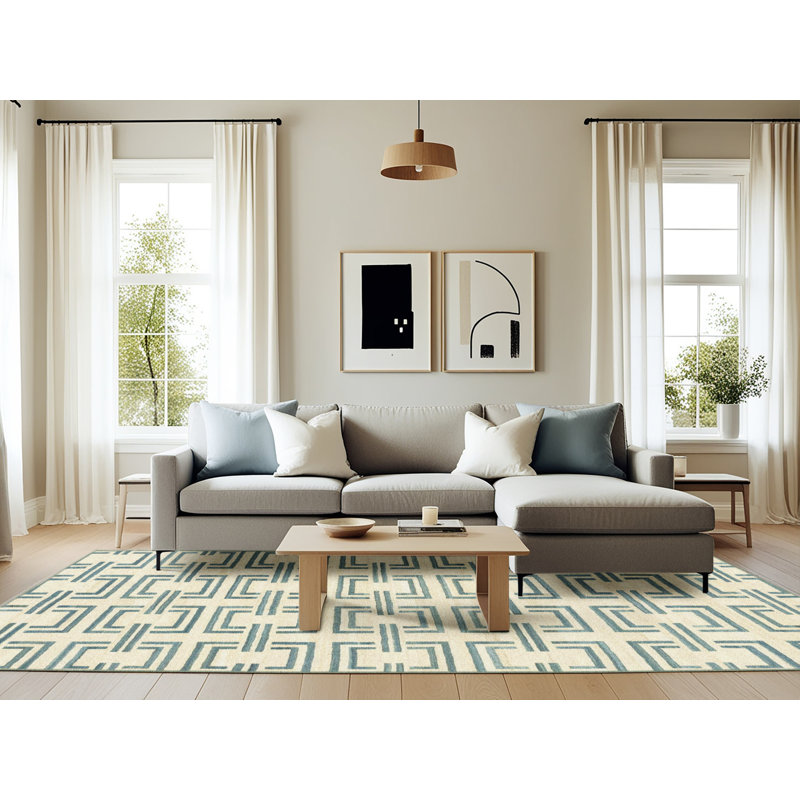 Tapis abstrait moderne 1919, Rectangle 6 pi x 9 pi