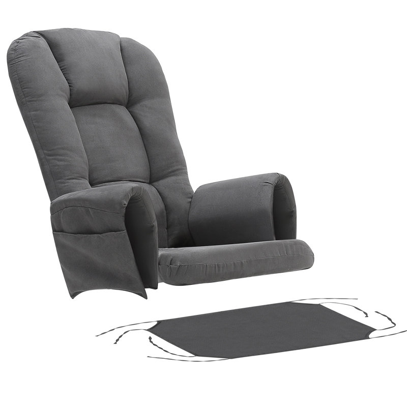 Ensemble de remplacement de coussin de chaise berçante en suède pelucheux avec poches de rangement et support ergonomique