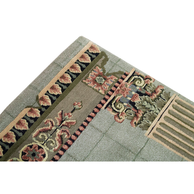 Hand-Knotted High-Quality Red and Black Area Rug