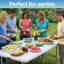 Dreanda Rectangular Steel Outdoor Camping Table - 122 cm W 61 cm D