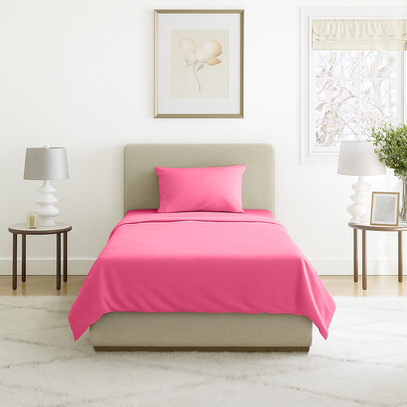 3-Piece Brushed Microfiber Sheet Set - Bedding with Wrinkle and Stain-Resistant Fitted and Flat Sheets Plus Pillowcase by Lavish Home