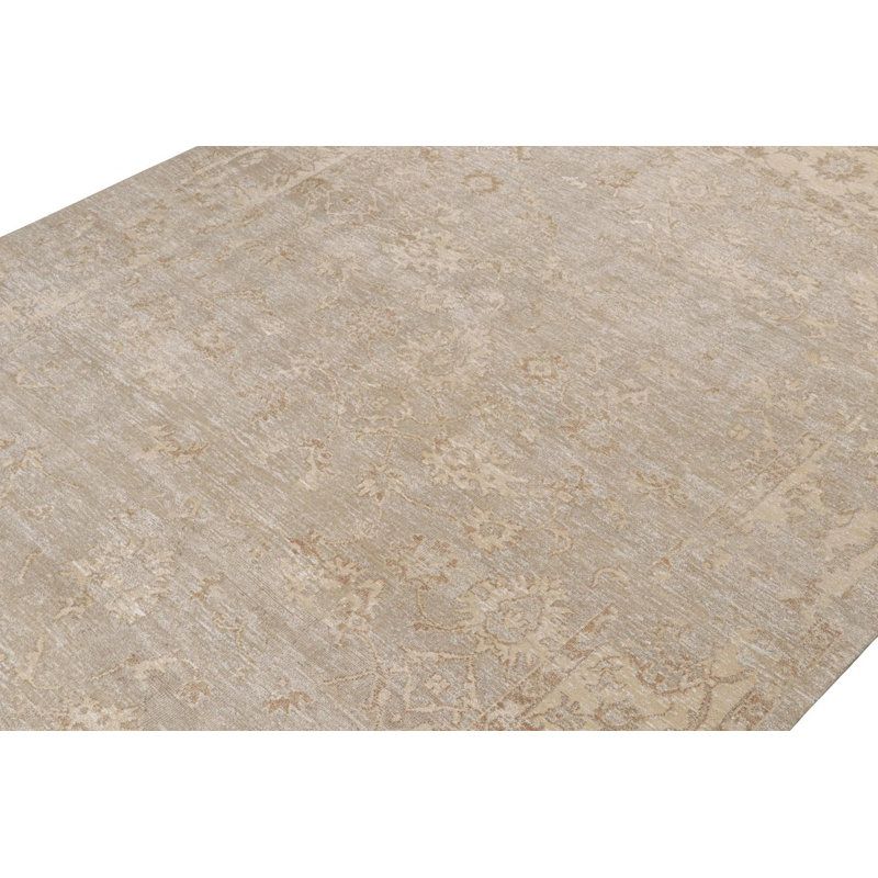 Handmade Silk and Wool Area Rug